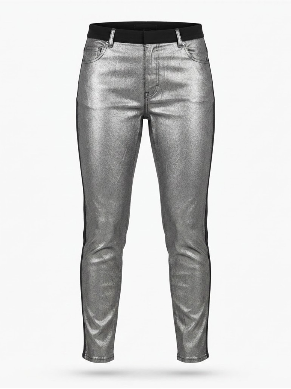 LAmade Silver Metallic Skinny Pants